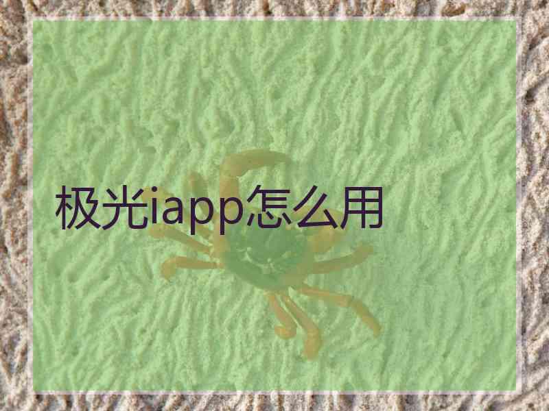 极光iapp怎么用