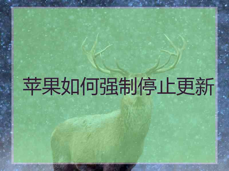 苹果如何强制停止更新