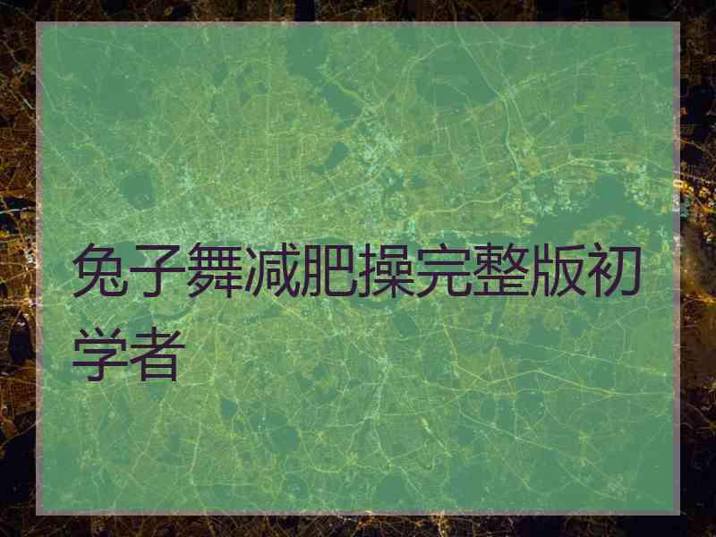 兔子舞减肥操完整版初学者