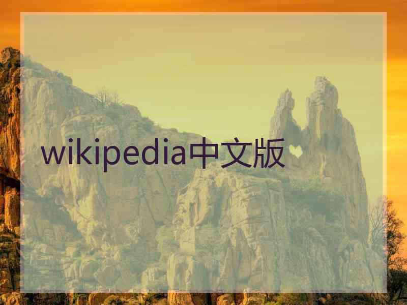 wikipedia中文版