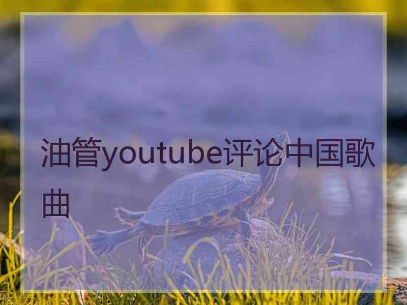 油管youtube评论中国歌曲