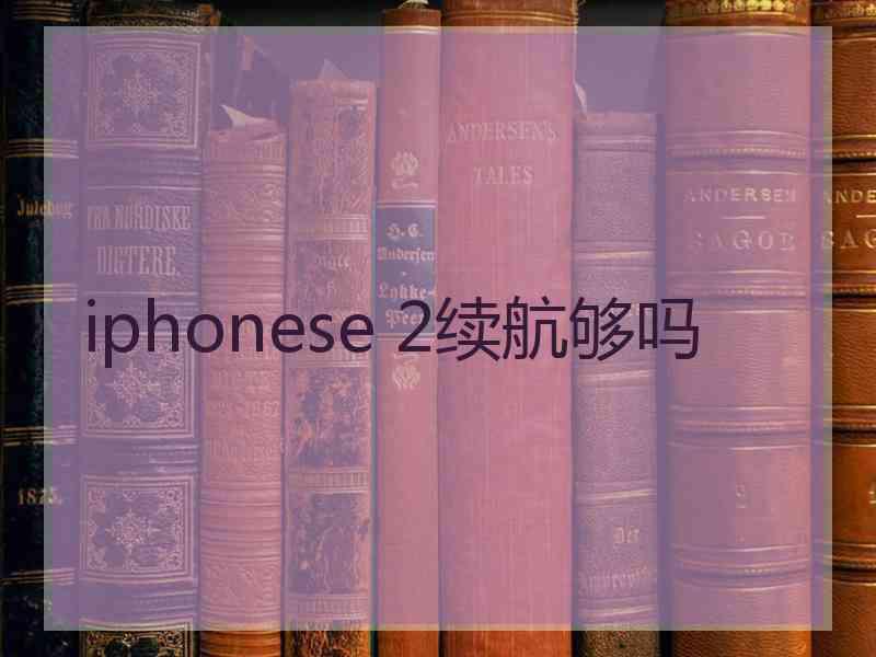 iphonese 2续航够吗