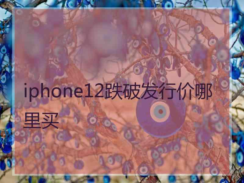 iphone12跌破发行价哪里买