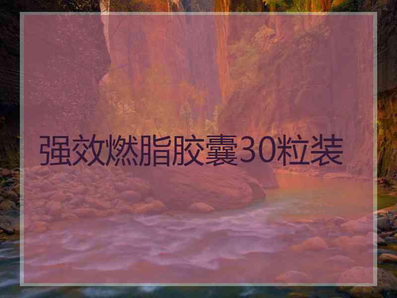 强效燃脂胶囊30粒装