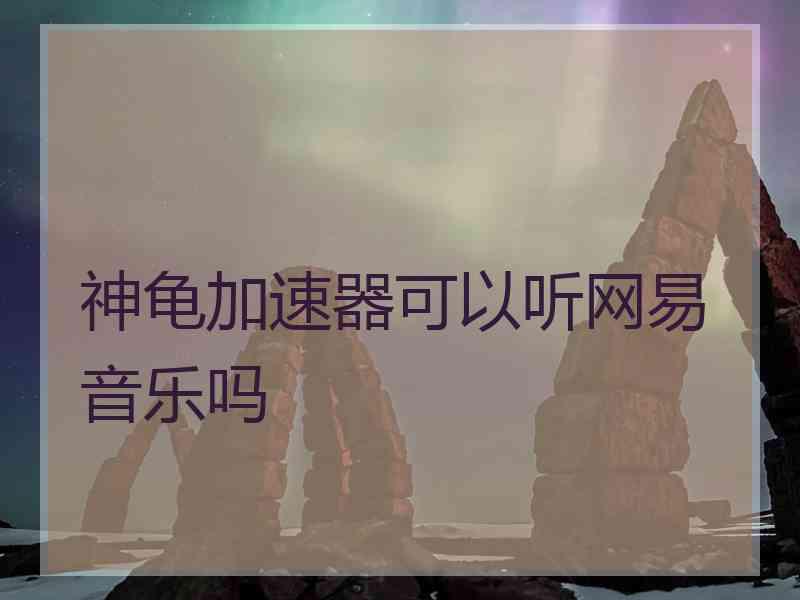 神龟加速器可以听网易音乐吗