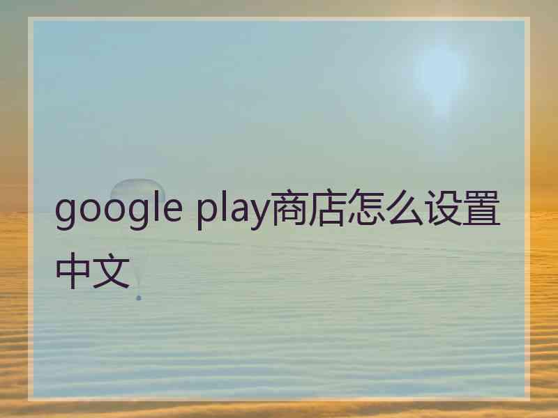 google play商店怎么设置中文