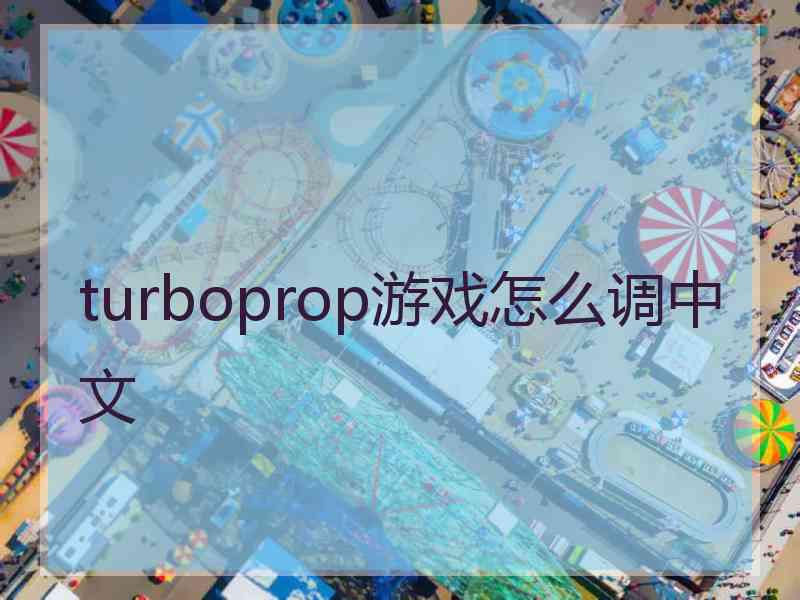 turboprop游戏怎么调中文