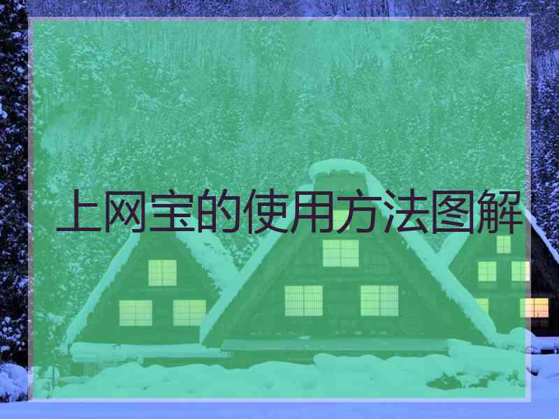 上网宝的使用方法图解