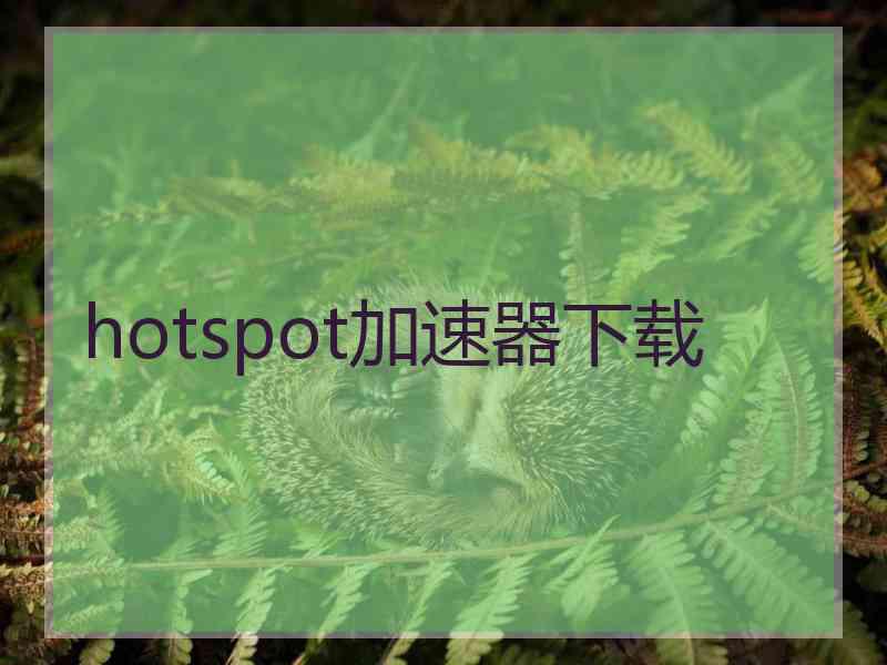 hotspot加速器下载