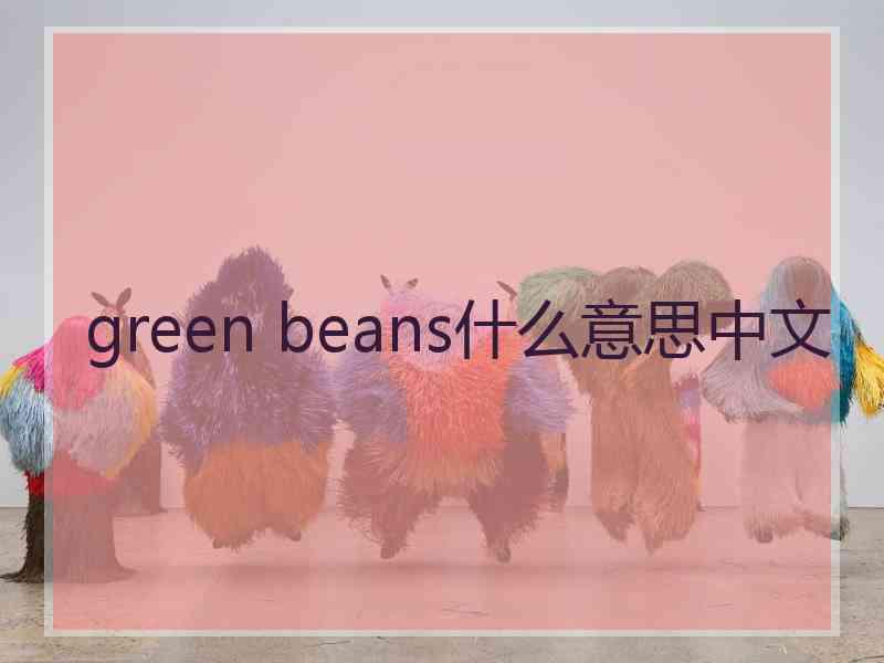 green beans什么意思中文