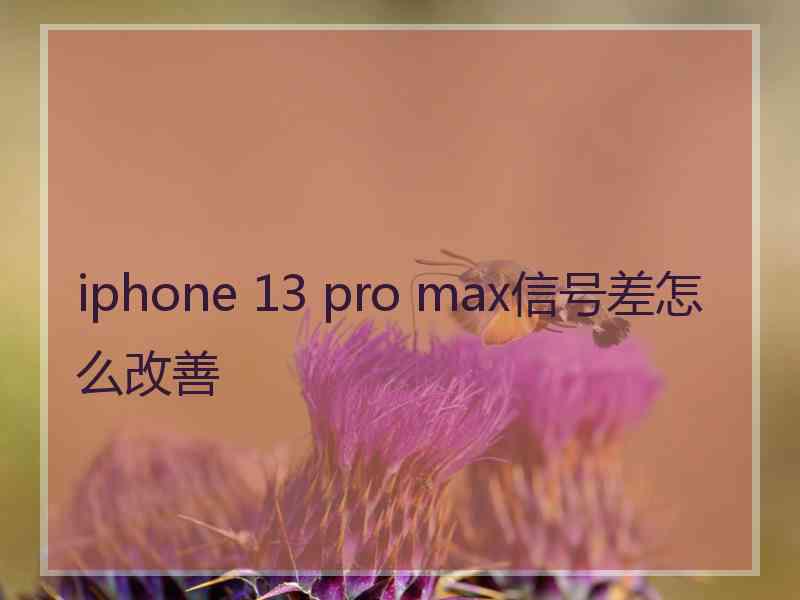 iphone 13 pro max信号差怎么改善