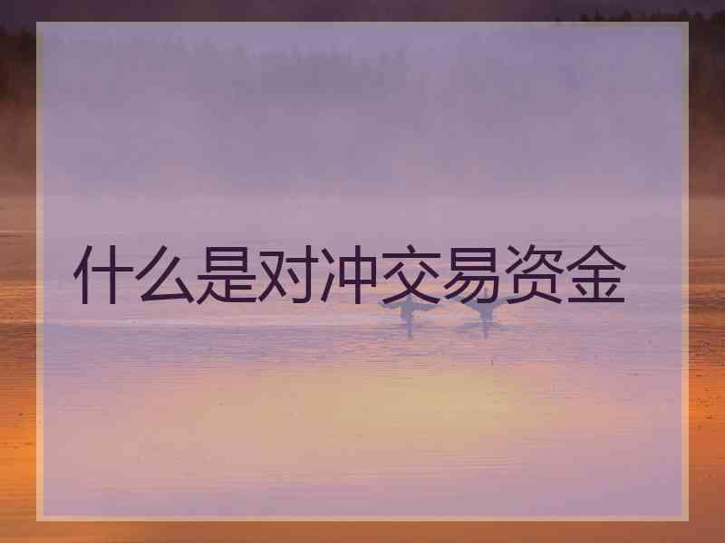 什么是对冲交易资金