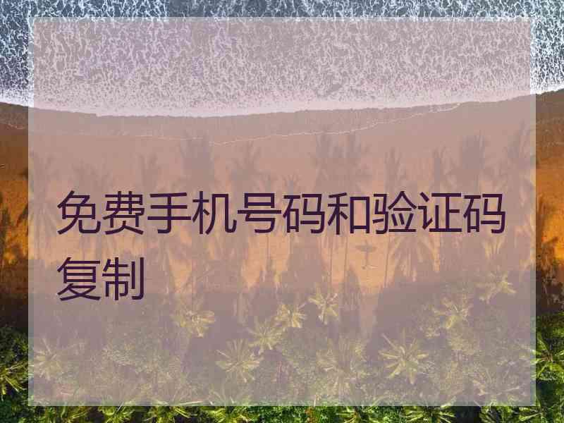 免费手机号码和验证码复制