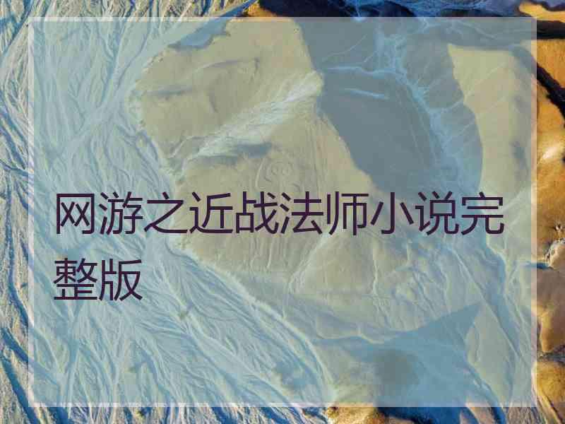 网游之近战法师小说完整版