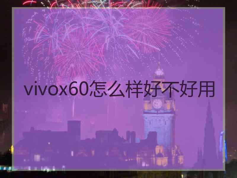 vivox60怎么样好不好用