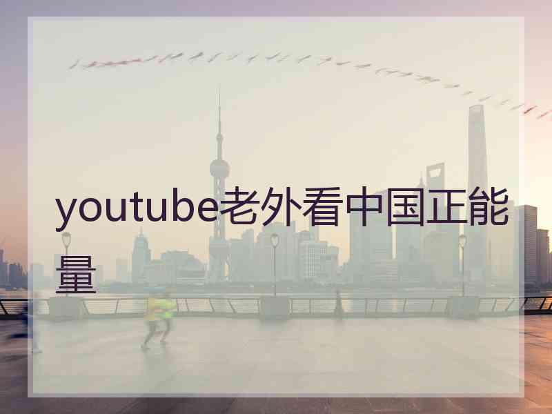 youtube老外看中国正能量