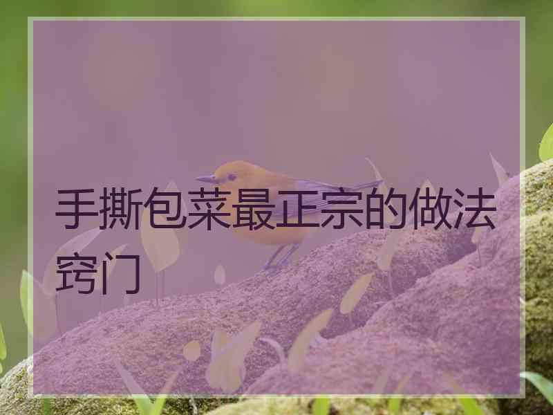 手撕包菜最正宗的做法窍门