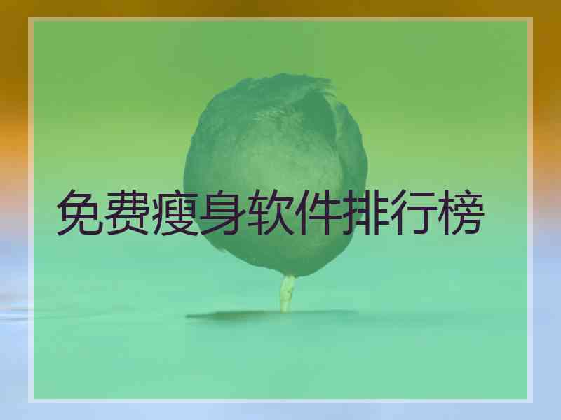 免费瘦身软件排行榜