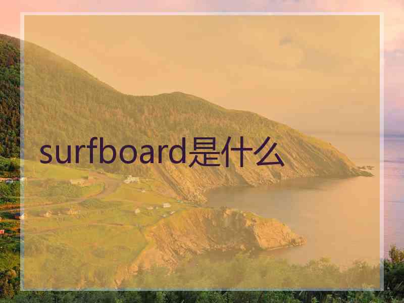 surfboard是什么