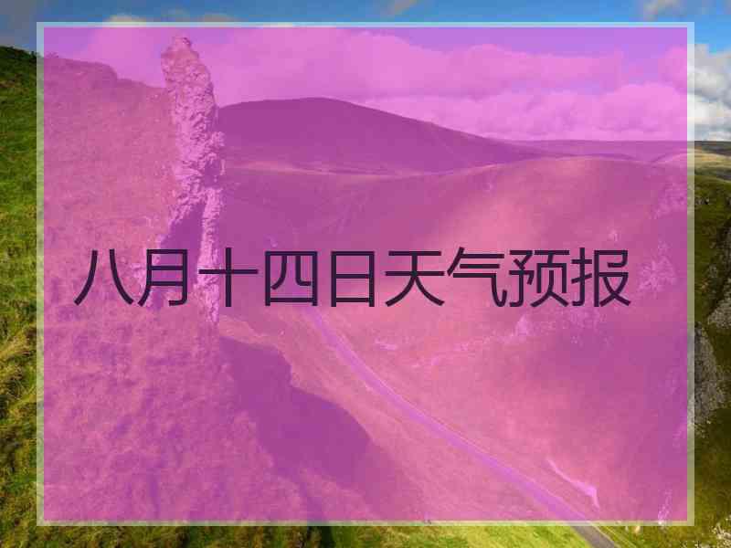 八月十四日天气预报