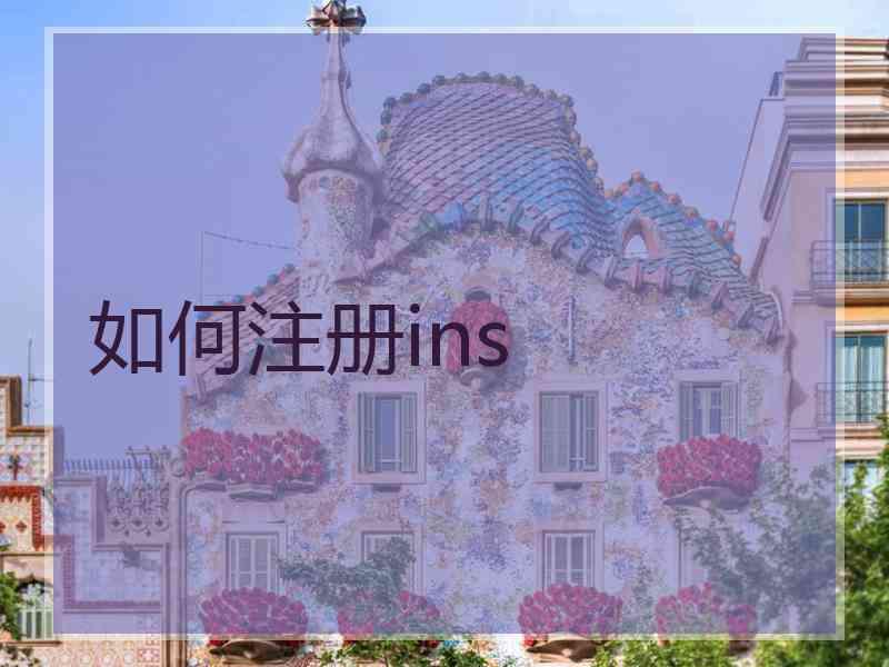 如何注册ins