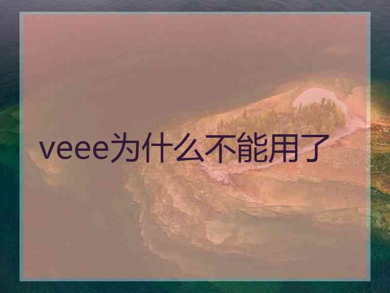 veee为什么不能用了