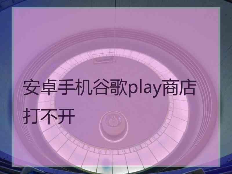 安卓手机谷歌play商店打不开