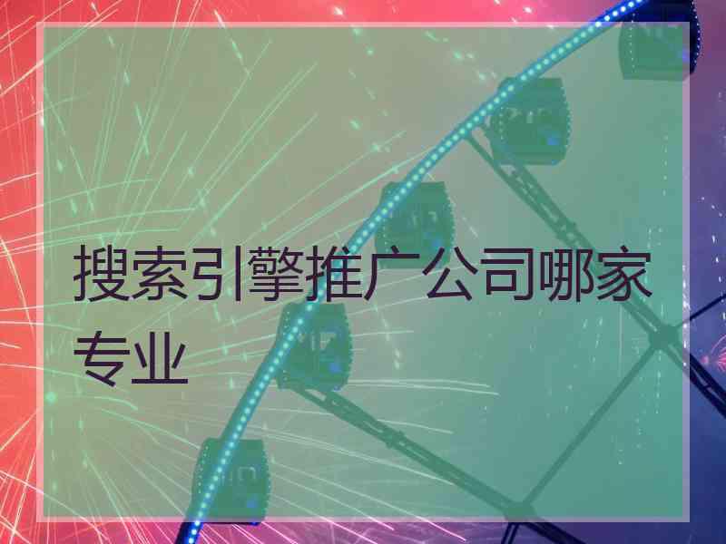 搜索引擎推广公司哪家专业