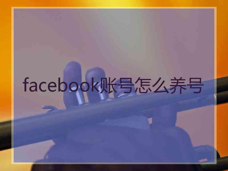 facebook账号怎么养号