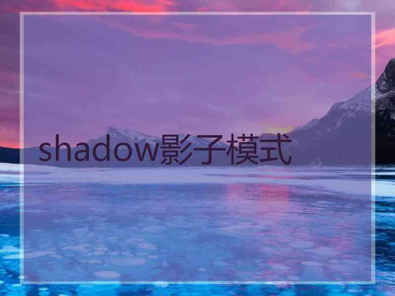 shadow影子模式