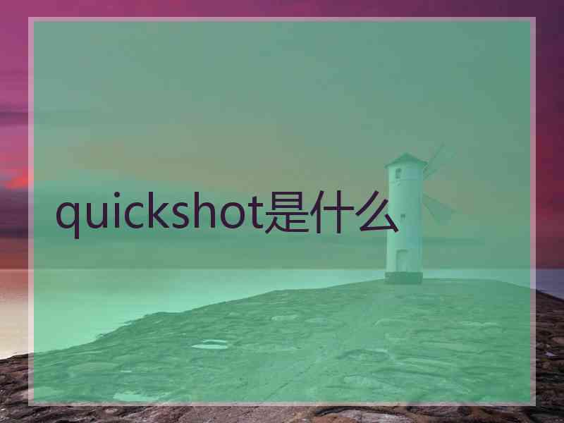 quickshot是什么