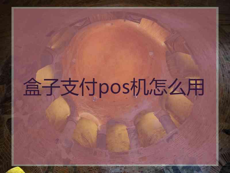 盒子支付pos机怎么用