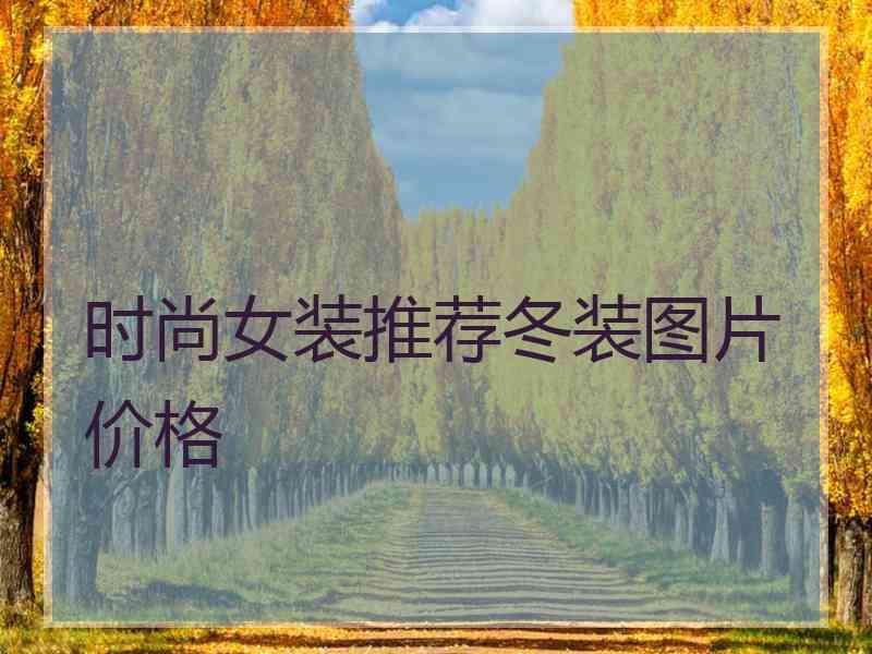 时尚女装推荐冬装图片价格