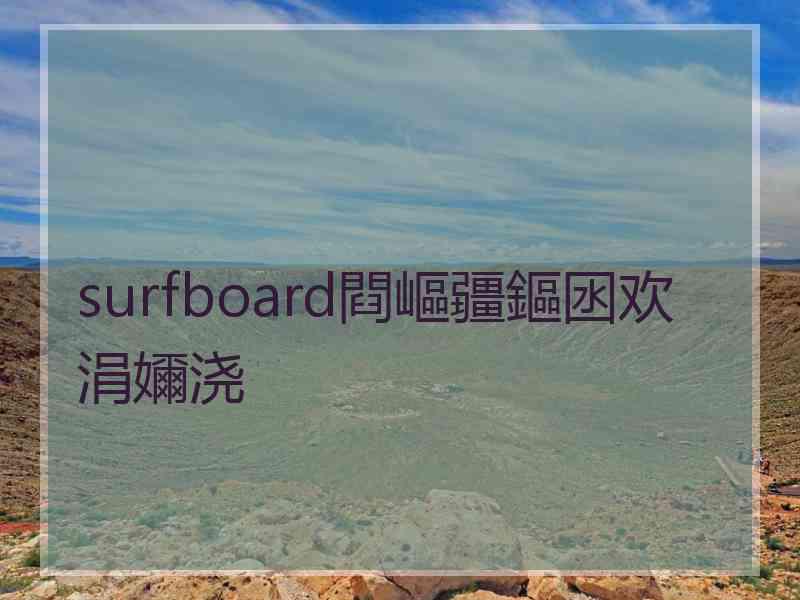 surfboard閰嶇疆鏂囦欢涓嬭浇