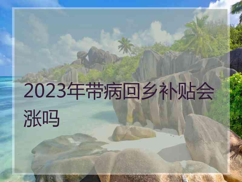 2023年带病回乡补贴会涨吗