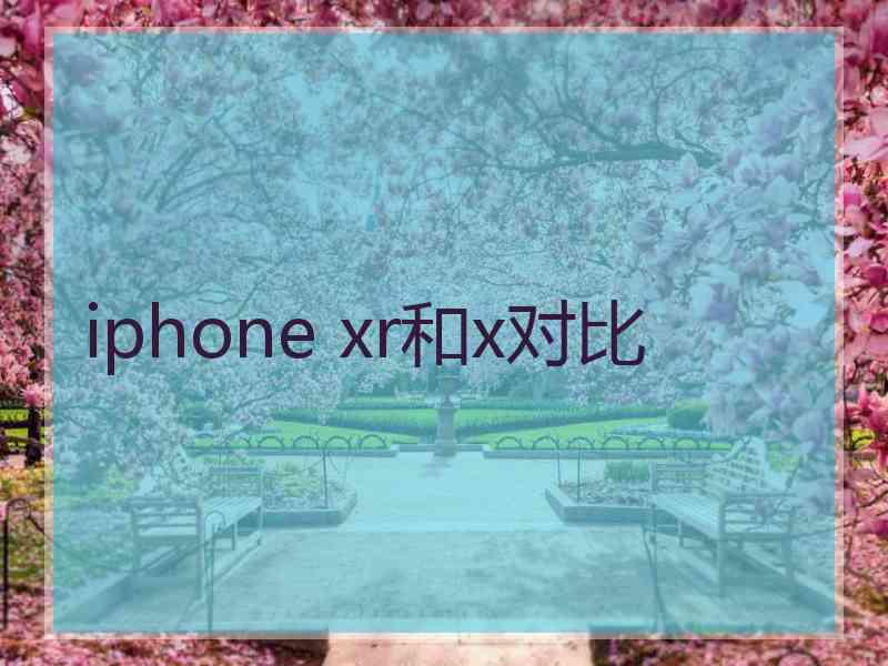 iphone xr和x对比