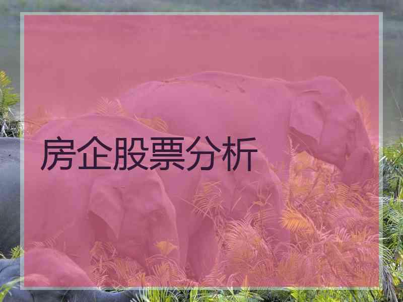 房企股票分析