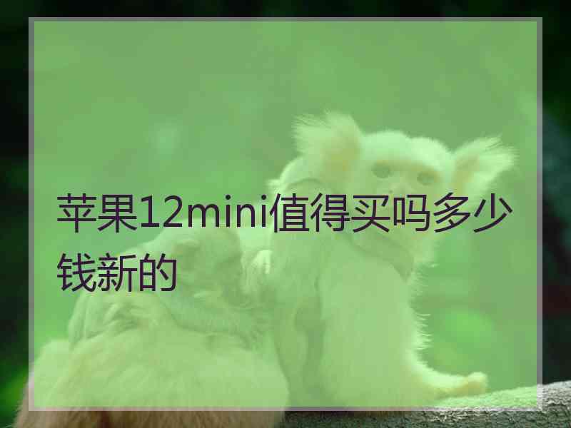 苹果12mini值得买吗多少钱新的