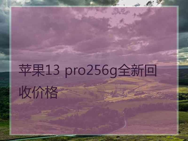 苹果13 pro256g全新回收价格