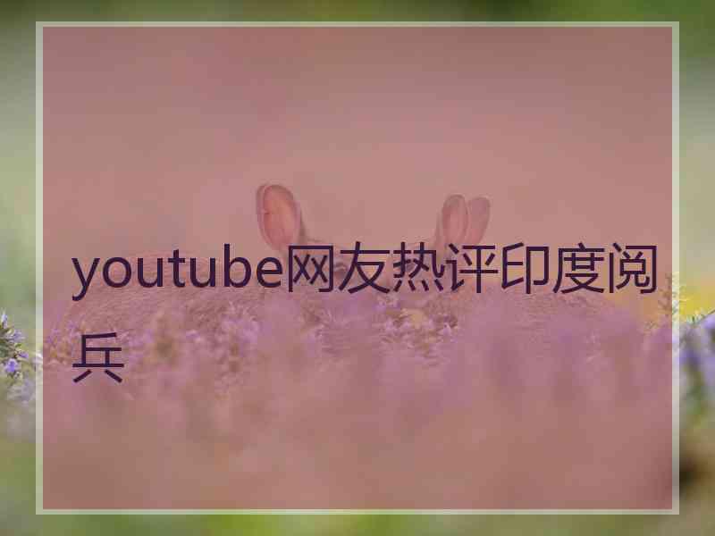 youtube网友热评印度阅兵