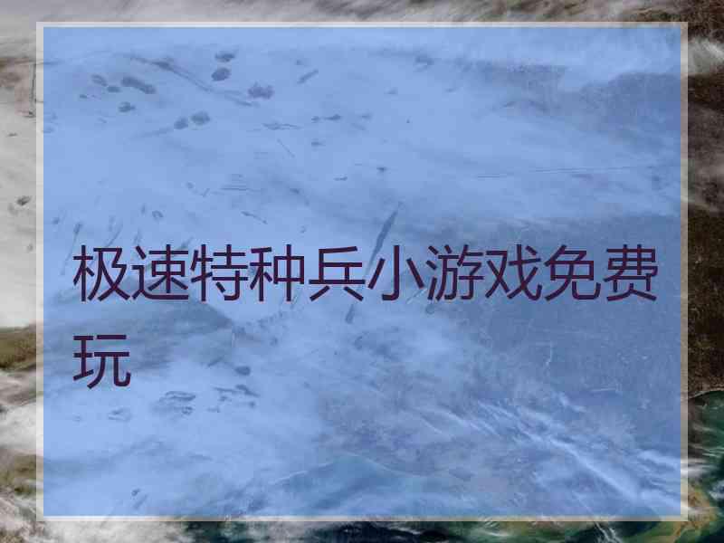 极速特种兵小游戏免费玩