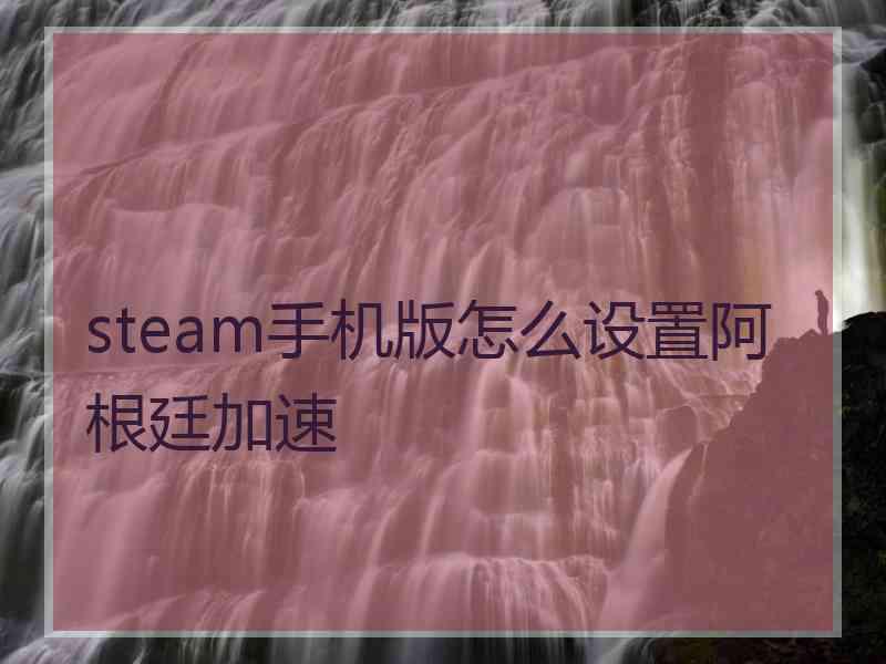 steam手机版怎么设置阿根廷加速