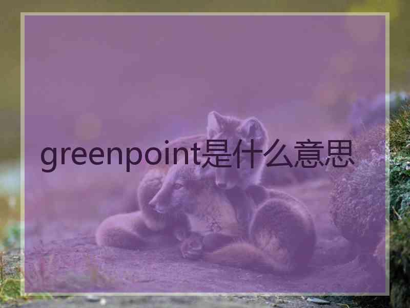 greenpoint是什么意思