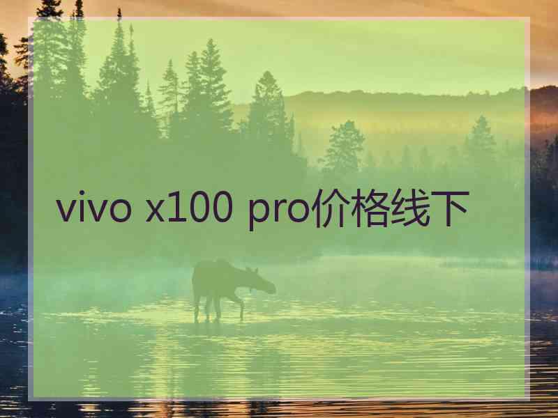 vivo x100 pro价格线下