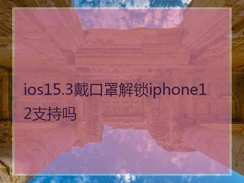 ios15.3戴口罩解锁iphone12支持吗