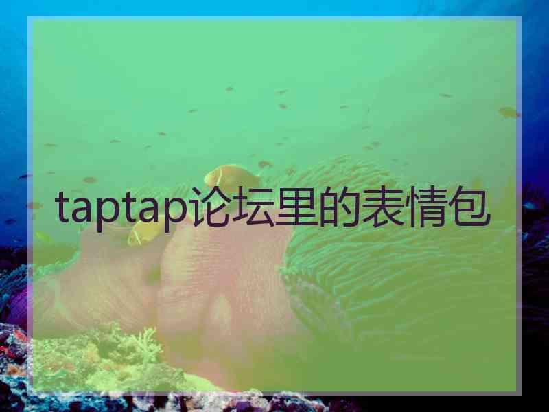 taptap论坛里的表情包