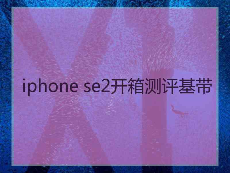 iphone se2开箱测评基带