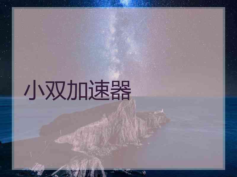 小双加速器