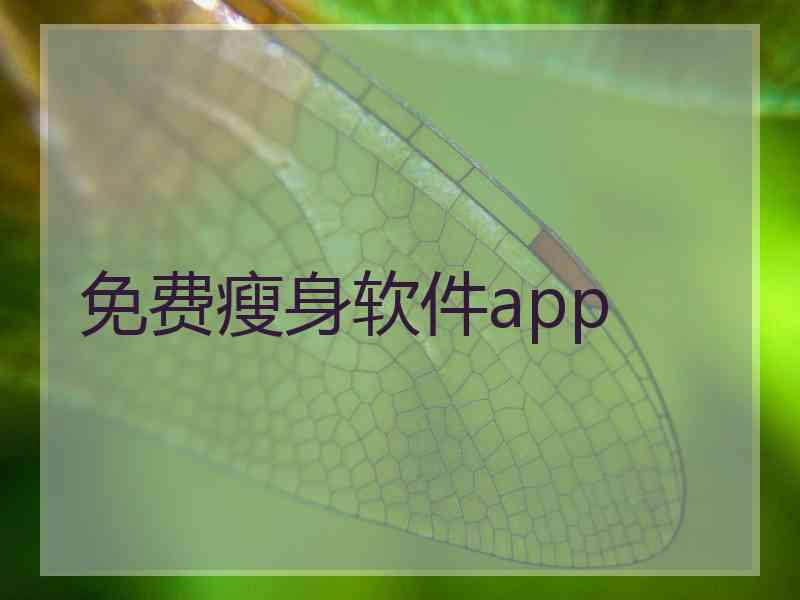 免费瘦身软件app