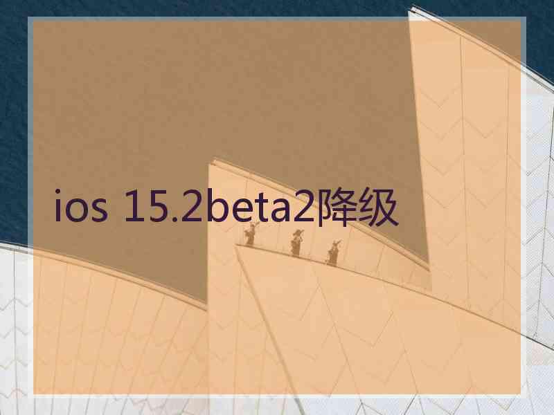 ios 15.2beta2降级